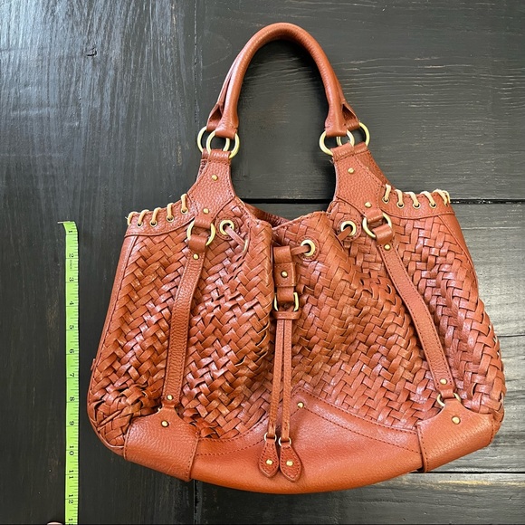 Cole Haan Village Weave Cognac Brown Hobo Bag - Picture 14 of 16